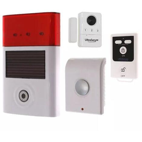 Kit autonome sans-fil triple sirène détecteur ouverture choc porte et fenêtre télécommande (gamme BT)