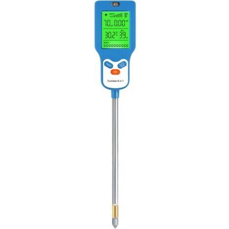 Kit avanzato per l'analisi del terreno per prati in vaso, con 6 misurazioni in 1 di temperatura, luce e umidità del suolo.