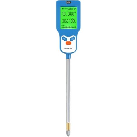 Kit avanzato per l'analisi del terreno per prati in vaso, con 6 misurazioni in 1 di temperatura, luce e umidità del suolo.