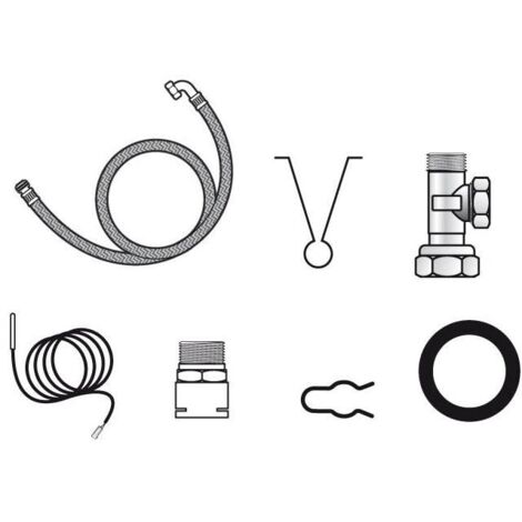 kit avec raccordement hydraulique Frisquet intégré pour chauffe-eau séparé gamme 2000 Eco Radio System réf. F3AA40447