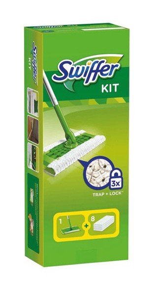 Kit balai Swiffer + 8 lingettes Dry