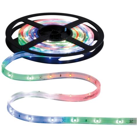 Kit bandeau LED souple 7W 220lm multicolore longueur 3m avec alimentation 230V étanche IP67 Stripe PAULMANN 70416