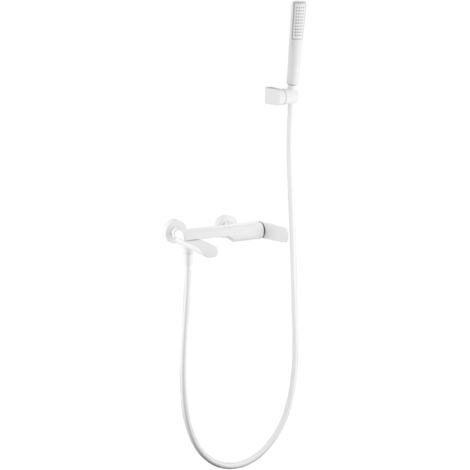 Kit baño/ducha monomando Dinamarca blanco mate