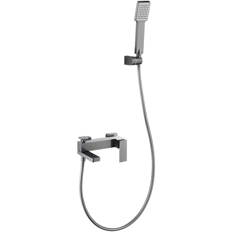 Ensemble de salle de bain avec mitigeur Modèle pisa Couleur Noir Finition en métal noir gun [ Imex