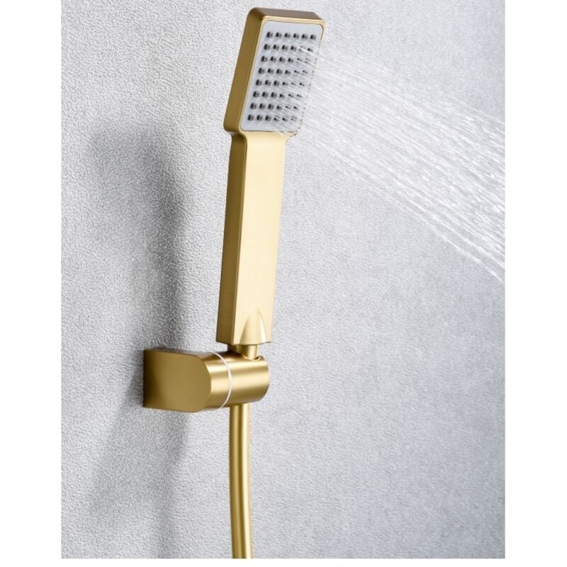 Ensemble de salle de bain avec mitigeur Modèle pisa Couleur Or Finition Or brossé [ Imex