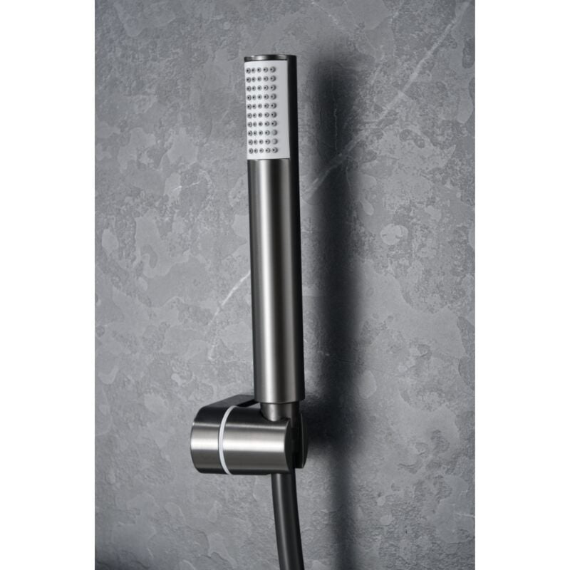 Ensemble de douche thermostatique Modèle GÉNOVA Couleur noir Finition en métal noir mat [IMEX®]