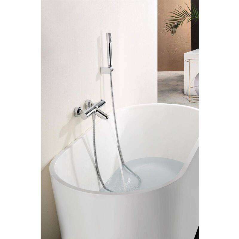 Ensemble de salle de bains avec thermostatique Modèle monza Couleur Or finition en Or brossé [ Imex