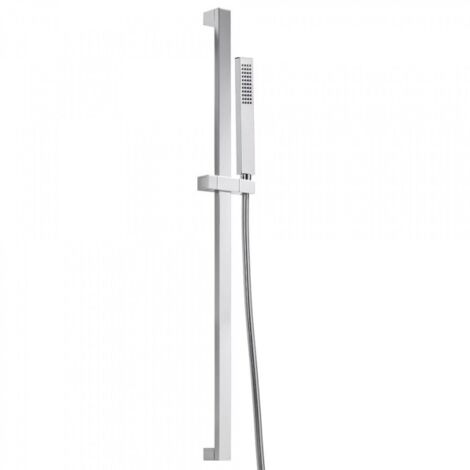 Kit barre‑douche avec flexible satin Chromé PROJECT-SLIM - TRES 03452702