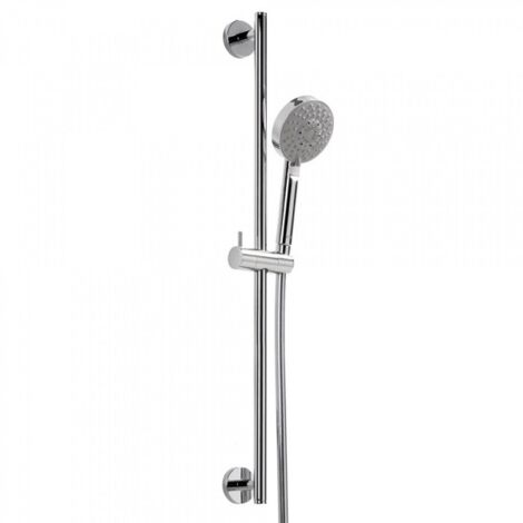 Kit barre‑douche MINIMAL Ø 19 mm. Long. 850 mm. Flexible satin - TRES 134629