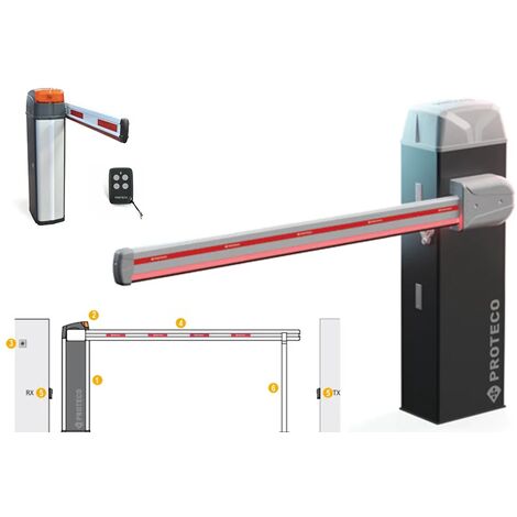 kit Barriera automatica stradale con asta e staffa mobile fino a 6 metri proteco