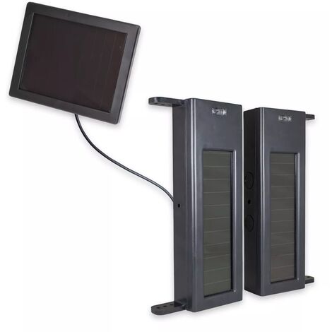 Kit barrières infrarouges 1B-60 + Panneau solaire déporté avec support de fixation réglable (DA600+)