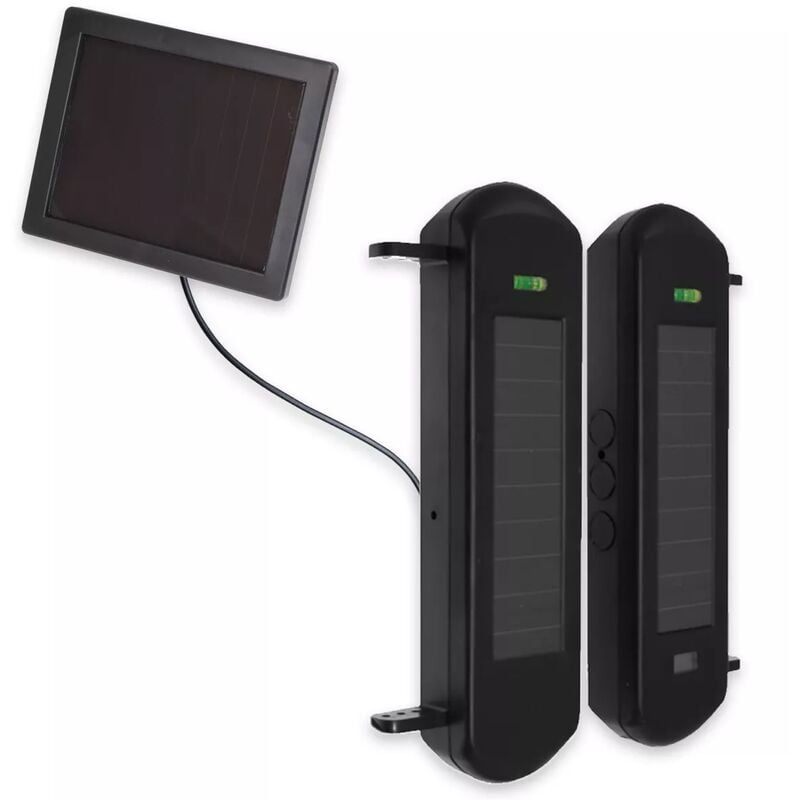 Ultra Secure - Kit barrières infrarouges 1B + Panneau solaire déporté avec support de fixation réglable (DA600+)