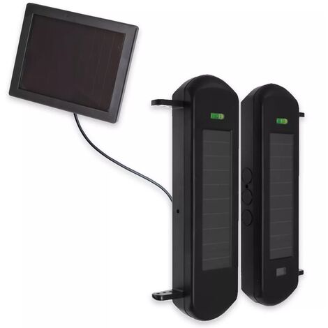 Kit barrières infrarouges 1B + Panneau solaire déporté avec support de fixation réglable (DA600+)
