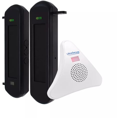 Kit barrières infrarouges solaires (1B) – Alerte de passage sans fil avec carillon TR 600 m (DA600+)