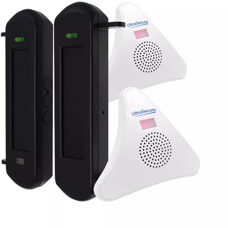 Kit barrières infrarouges solaires (1B) – Alerte de passage sans fil avec double carillon TR 600 m (DA600+)