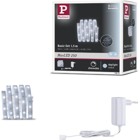 Kit base di strisce a LED Paulmann 79872 con spina 24 V 1.5 m bianco luce diurna 1 kit