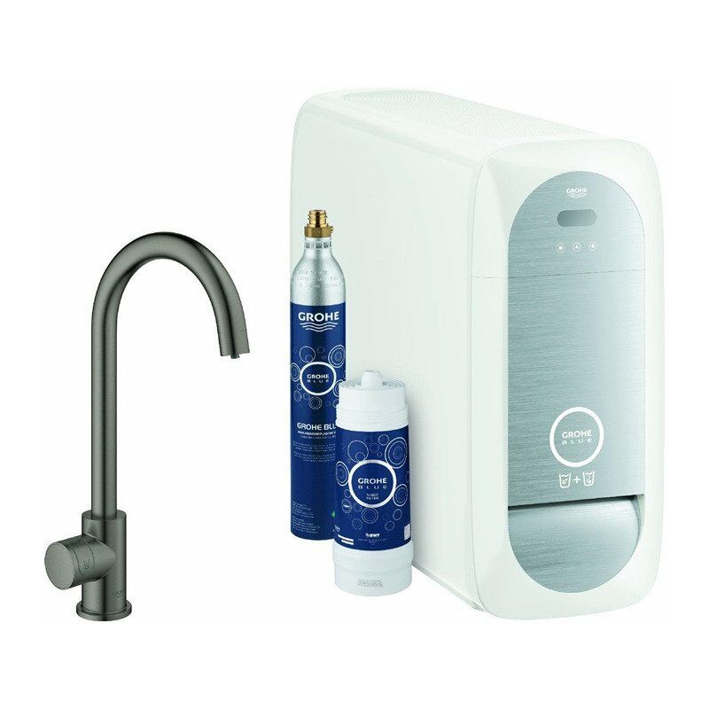 

Kit básico de mezclador de lavabo BLUE HOME 31498 Bluetooth / WIFI C- grafito duro geb