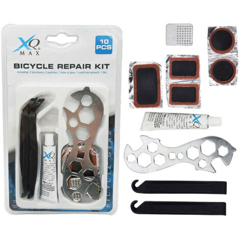 Kit Básico Reparación Ruedas Bicicleta 10 Piezas XQMAX