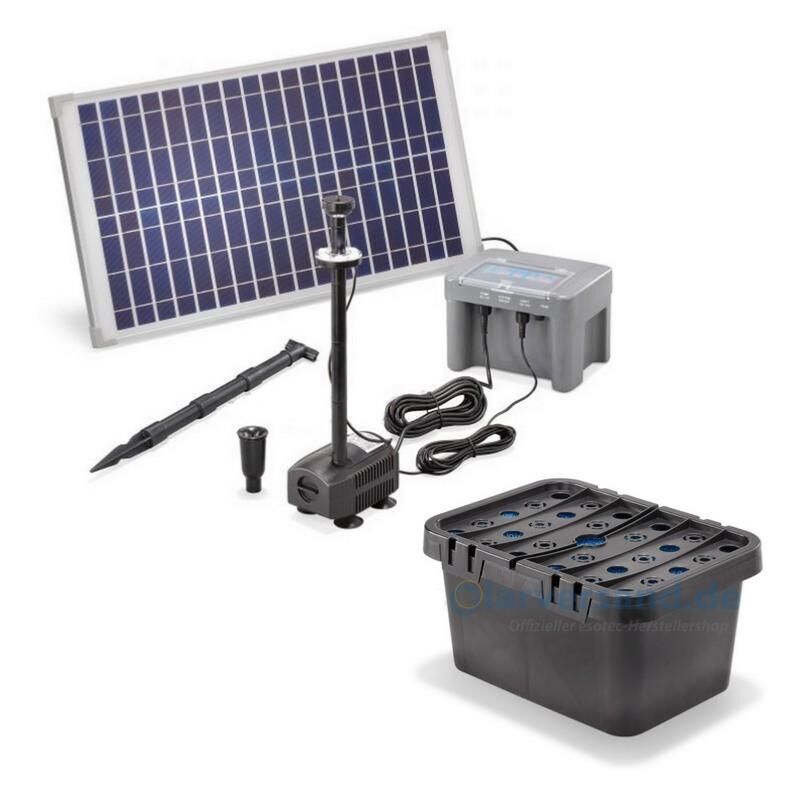 Solairepratique - Kit bassin Aquarium extérieur avec pompe solaire 630L-25W avec filtre batterie et led