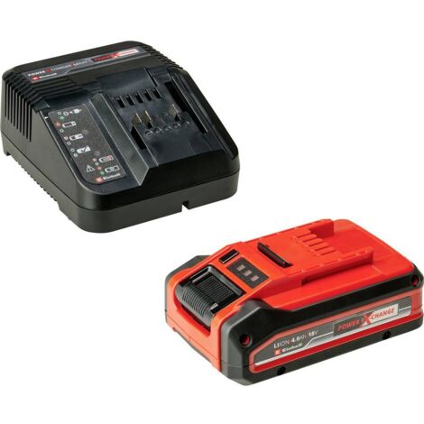 Kit Batteria Einhell Power X-Change 18 V 4000 mAh Nero Rosso