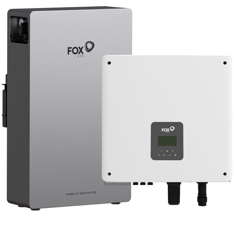 Fox Ess - Kit batterie de stockage EP5 5Kw et onduleur hybride H1-4.6-E - Back up intégré