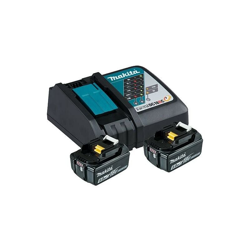 Makita - Kit Batteries 18V avec 2x 5,0 Ah batteries et chargeur rapide