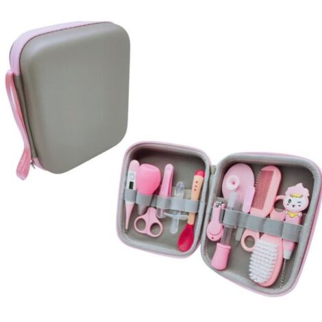 Kit Bebe Naissance Toilette, 14pcs Professionnel Trousse De Soin Bebe Naissance pour les Voyages et la Maison