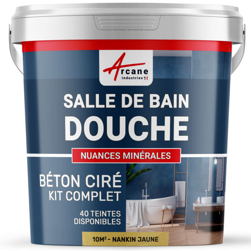 Arcane Industries - Béton ciré salle de bain douche italienne pièce d'eau kit beton cire salle de bains - douche italienne - 10 m² (en 2 couches)