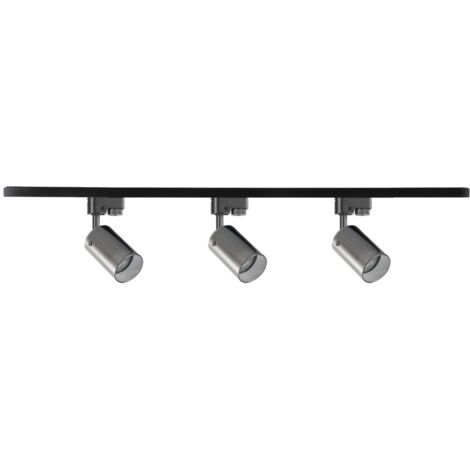Kit binario monofase 1m 3 faretti GU10 nero Smoky Polux