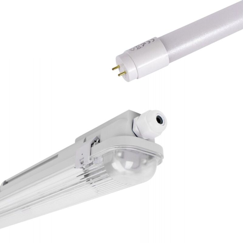 Kit Boîtier étanche 120cm + tube led T8 18W - 6000K