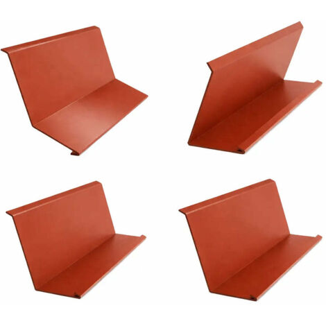 Kit bordures de cheminée acier 1250 x 300 x 200 – Rouge brique RAL 8004