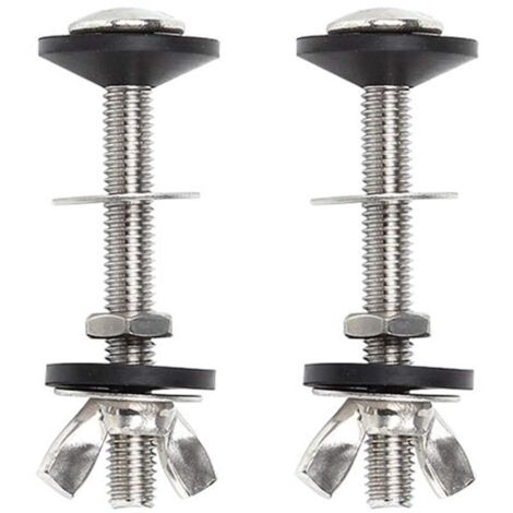 Kit bulloni per WC, kit da 2 pezzi per WC a cassetta avvitabili, fissaggio universale per WC in acciaio inox, facile da installare