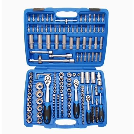 Kit Bussole / Boccole + Inserti impronta torx / esagonale con 3 cricchetti reversibili 171 pz