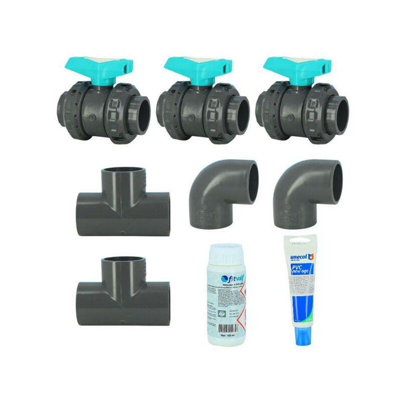 Accessoire chauffage piscine - Kit by-pass - Ø50 de SANS MARQUE