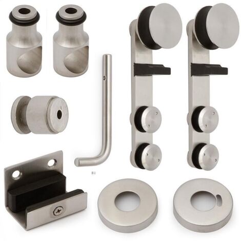 kit cabine inoxidable 1 puerta corredera fenolico valido para 2mt de tubo