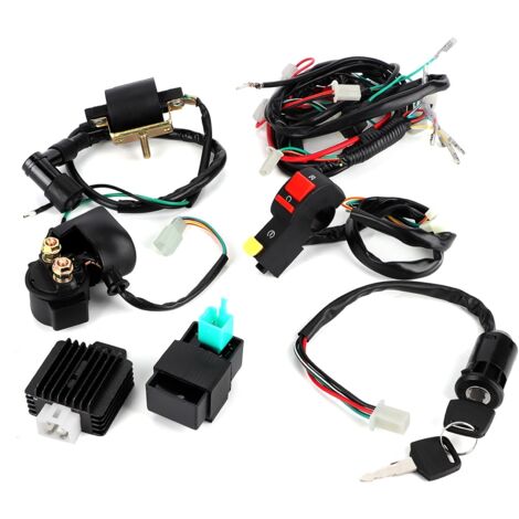 Kit cablaggio motorino di avviamento, ABS Reliale Precision resistente all'abrasione per moto da cross PIT PRO Trail da 50cc, 110cc, 125cc e 140cc.