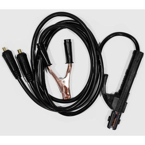 Kit cable pinza masa + pinza electrodo soldador mma200