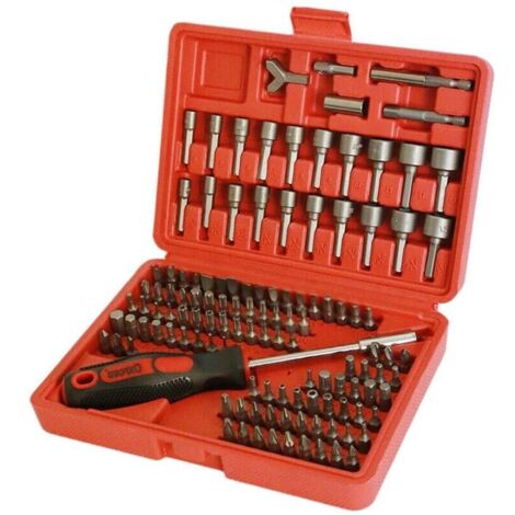 Kit Cacciavite 122 Inserti Giravite Con Prolunga Adattatore Torx Stella Taglio