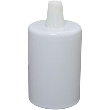 Kit cache douille métal cylindrique + douille E27 blanche- Tibelec