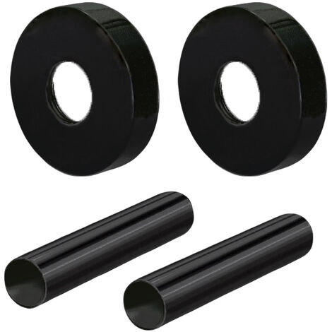 Kit cache-tuyau pour radiateurs et sèche-serviettes de n&#39;importe quel entraxe noir mat