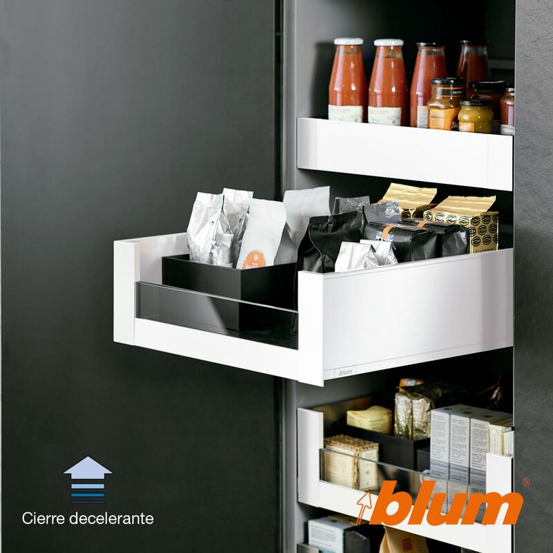 

Blum - Kit Cajon Completo LegraBox C Pure Interior Cristal 450 mm Blanco Tob - Blanco