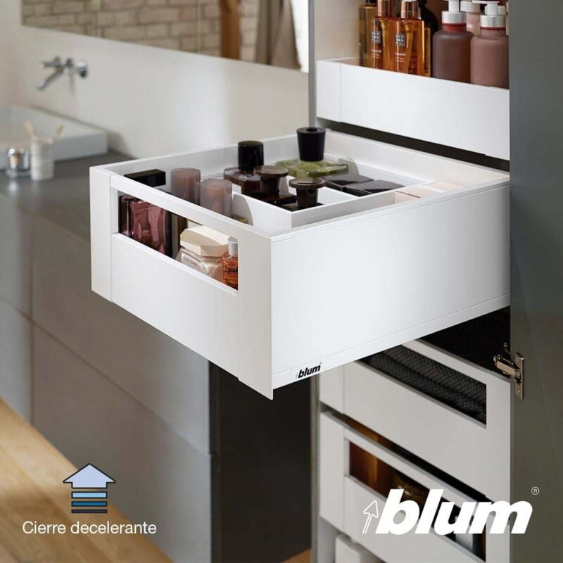 

Blum - Kit Cajon Completo LegraBox C Pure Interior Tirador 500 mm Gris 70 Kgs. Tob - Antracita