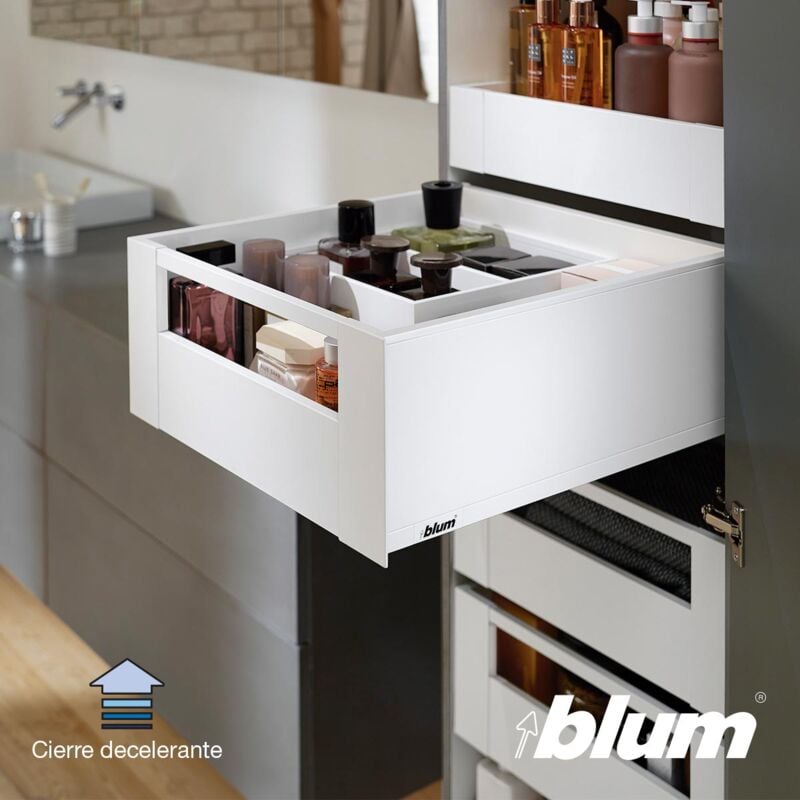 

Blum - Kit Cajon Completo LegraBox C Pure Interior Tirador 450 mm Blanco Tob - Blanco