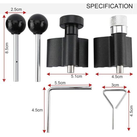 Kit Calage Distribution Diesel, Outil Calage Distribution de Soupape Blocage du Vilebrequin, Pige Calage Distribution pour Audi VW VAG Seat Skoda 1.2 1.4 1.6 1.9 2.0 SDI TDI T10050 T10100