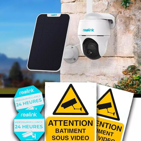 Kit Caméra 4G rotative 100% autonome solaire version FR / intelligente / 1440P / IP64 / Détecte, notifie (Reolink)