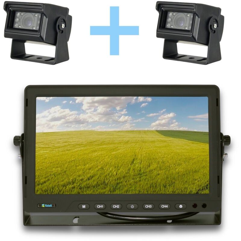 Kit caméra de parking Yatek composé d'un écran 10.1' ahd 1080P + 2 caméras pour parking 1080P vue arrière Yatek