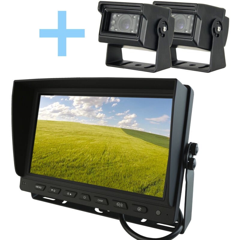 Kit caméra de parking Yatek composé d'un écran 9' ahd 1080P + 2 caméras pour vue arrière 1080P Yatek