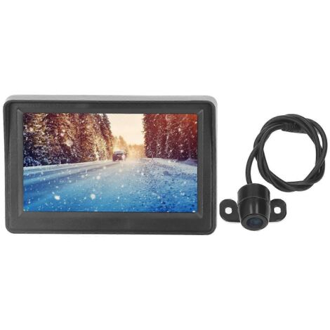 Kit Caméra de Recul 4.3 pouces avec Moniteur, Système de Stationnement Arrière pour Voiture, Vision Nocturne Étanche, Idéal pour Camping-Cars et Remorques