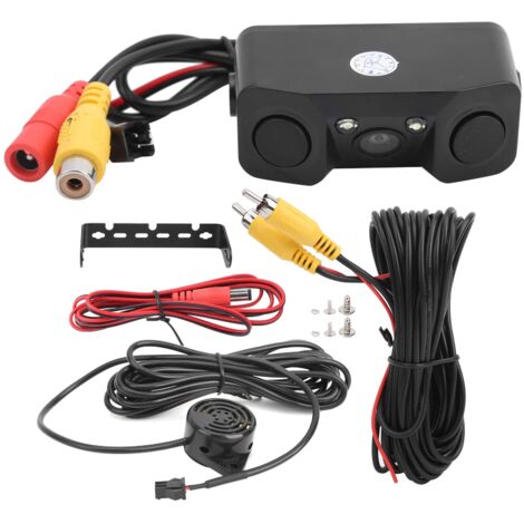 Kit caméra de recul pour voiture, capteur de stationnement haute définition, éclairage LED, vision nocturne