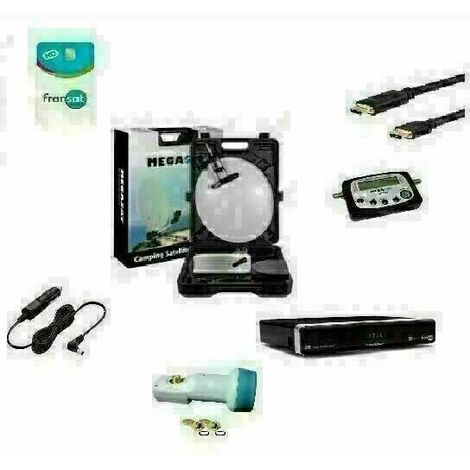 KIT CAMPING CAR Parabole 35 CM + Recepteur THS805 FRANSAT + KIT SATFINDER + KIT COAXIAL HD ME